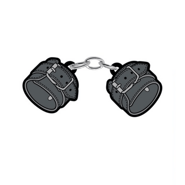 Enamel Pin: Large Leather Handcuffs