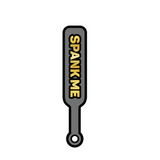 Enamel Pin: Spank Me Paddle - Grey/Gold