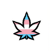 Enamel Pin: Trans Weed Leaf