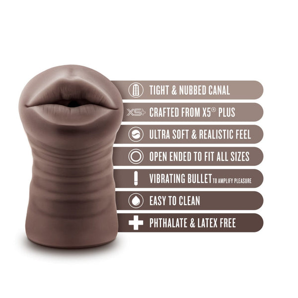 EnLust Krystal AI Vibrating Mouth Stroker - Blush