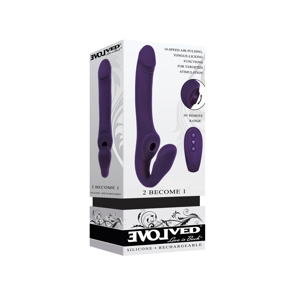 Evolved 2 Become 1 Remote-Controlled Strapless Strap-On Vibrator