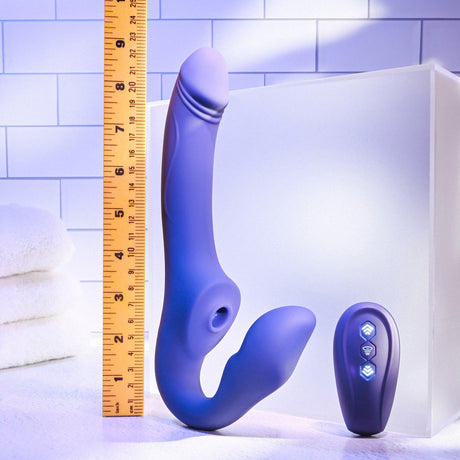 Evolved 2 Become 1 Remote-Controlled Strapless Strap-On Vibrator