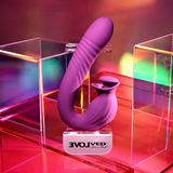 Evolved Deep Ecstasy Thrusting Vibrator with Rotating Clitoral Stimulator