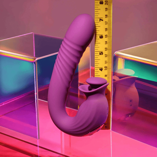 Evolved Deep Ecstasy Thrusting Vibrator with Rotating Clitoral Stimulator
