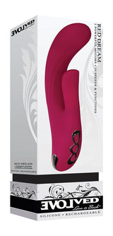 Evolved Red Dream Curved Dual-Motor Rabbit Vibrator