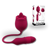Evolved Wild Rose Dual-Motor Thrusting Bullet &Tongue Vibrator