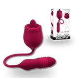 Evolved Wild Rose Dual-Motor Thrusting Bullet &Tongue Vibrator