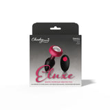 RUBY Ombre - SMALL Cheeky Charms Eluxe Vibrating  Plug With Remote - Clear Gem