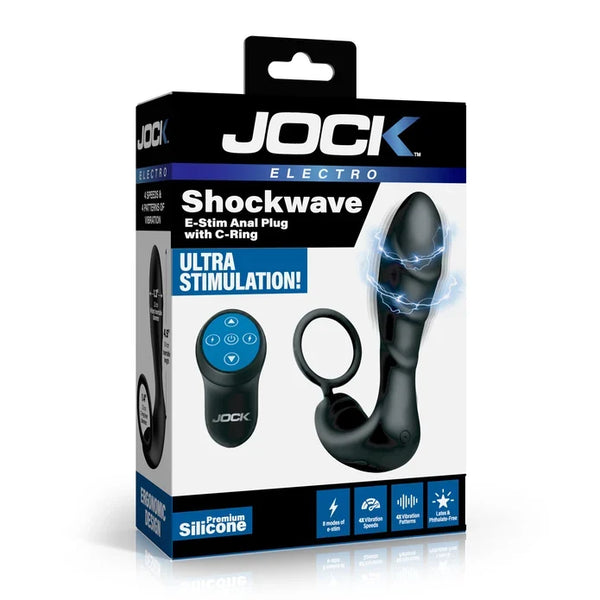 Shockwave E-Stim Anal Plug w/ C-Ring and remote