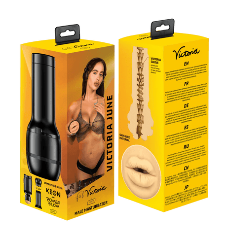 Kiiroo FeelVictoria Pornstar June Mouth Stroker - Male Masturbator