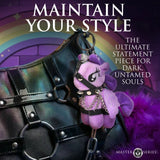 Raven Plum Bondage Pony Keychain - Purple