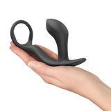 Fun Factory Bootie Ring Black Cock Ring with Butt Plug