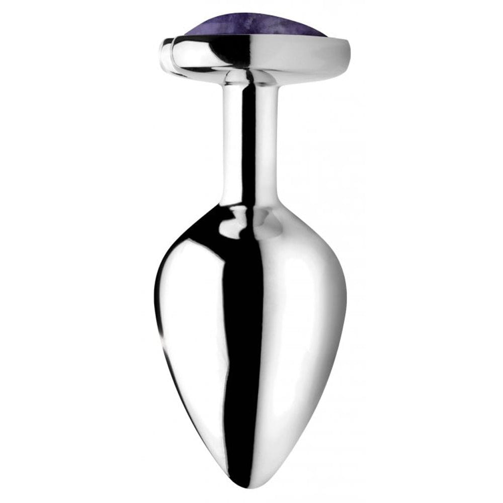 Gemstone Amethyst Heart Plug - Medium