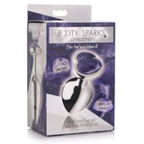 Gemstone Amethyst Heart Plug - Medium