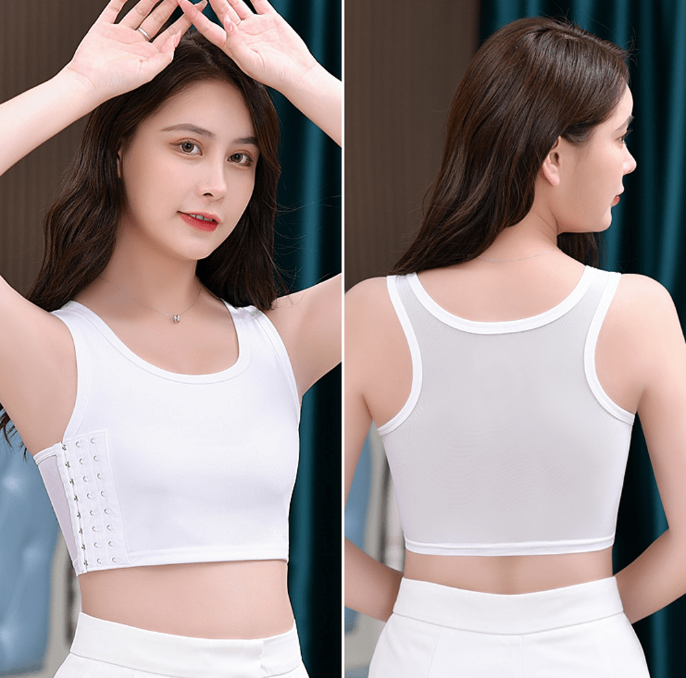 Gender Fluid Chest Binder White - Medium