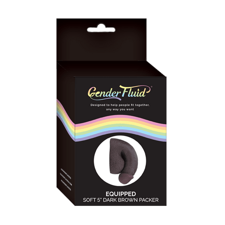 Gender Fluid Soft Packer 5" -Dark Brown*