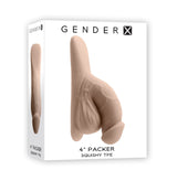 Gender-X  4" Squishy TPE Packer - Light