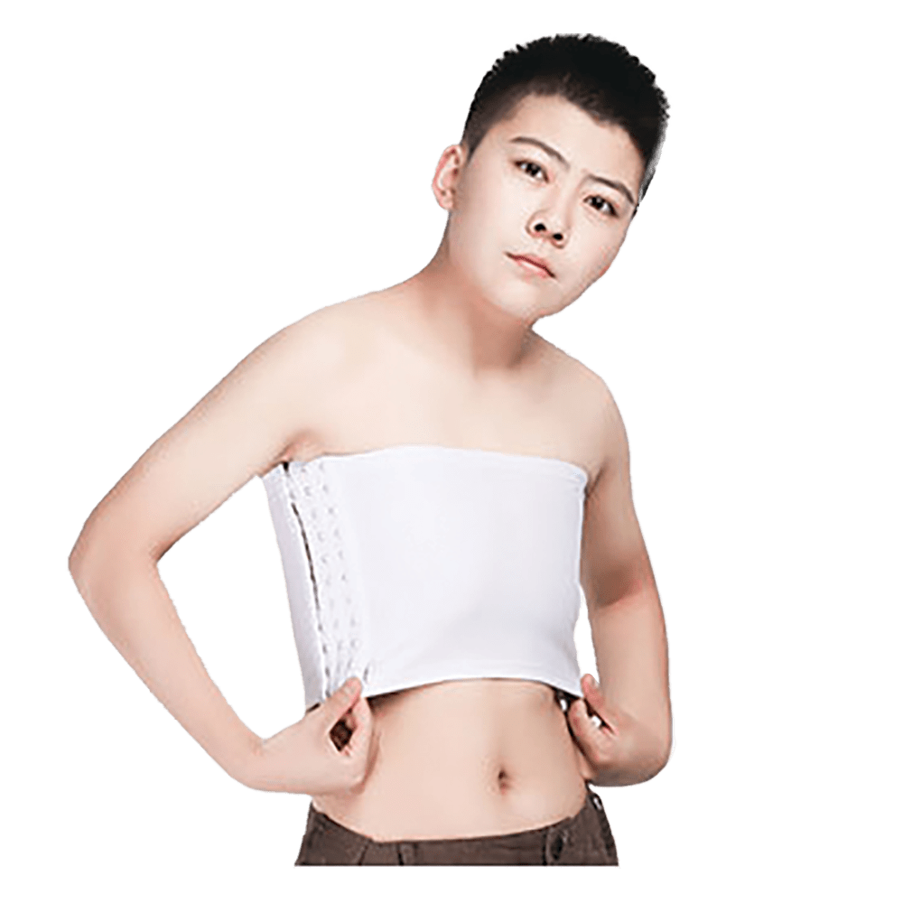 GF Strapless Chest Binder - White 2XL