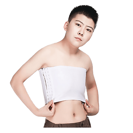 GF Strapless Chest Binder - White XLarge