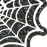 Glitter Black Glow in the Dark Spooky Spider Web Pasties