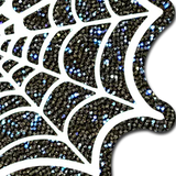 Glitter Black Glow in the Dark Spooky Spider Web Pasties