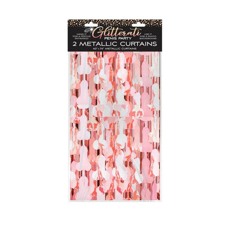 Glitterati Penis Metallic Foil Curtain 2
