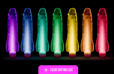 Glow Dicks Molly Glitter Vibrator - Purp