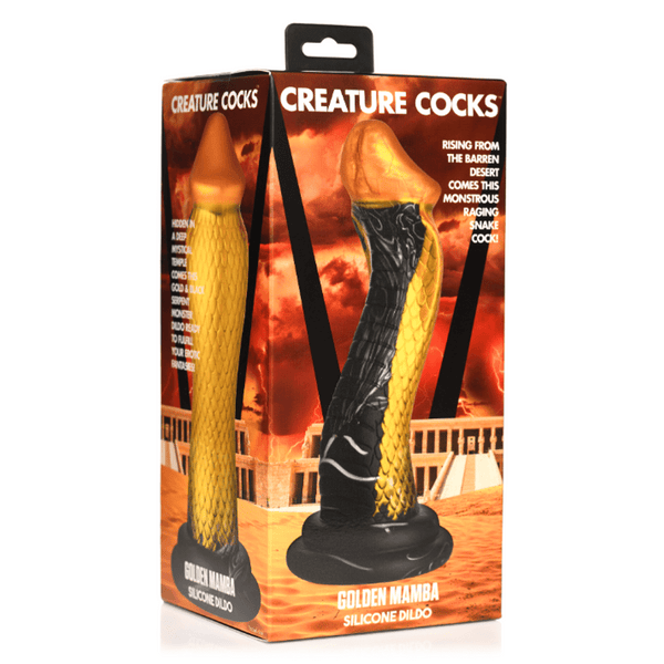 Golden Mamba Snake Silicone Dildo