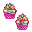 Happy Birthday Cupcake Pasties - Pink Multicolored