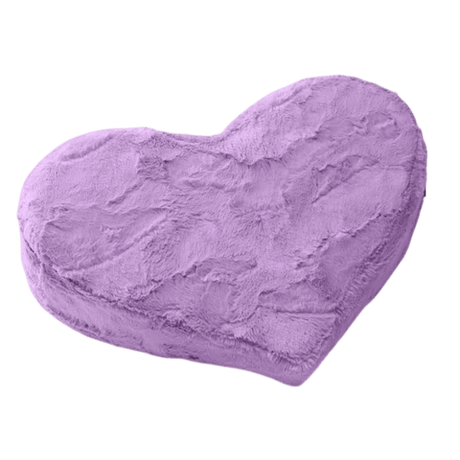 Heart Wedge Faux Fur, Purple