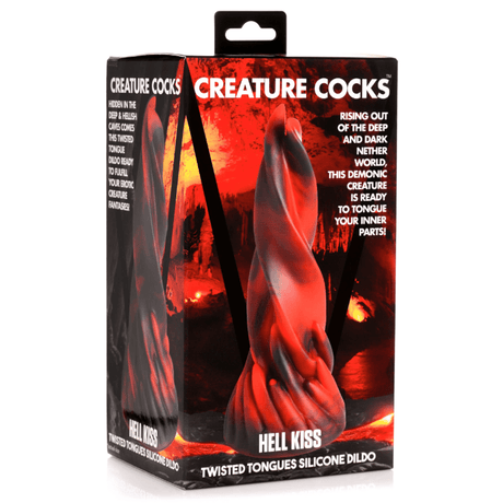 Hell Kiss Twisted Tongues Silicone Dildo