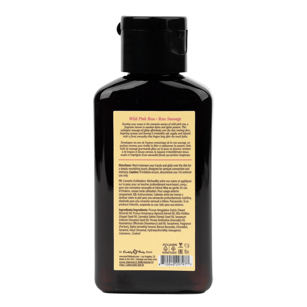 Hemp Seed at Night Massage Oil Aphrodisiac Collection Wild Pink Rose 2oz / 60ml
