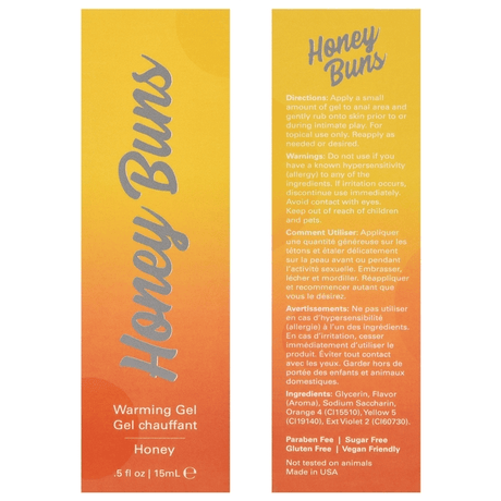 Honey Buns Honey Warming Arousal Gel for Anal Foreplay 15mL