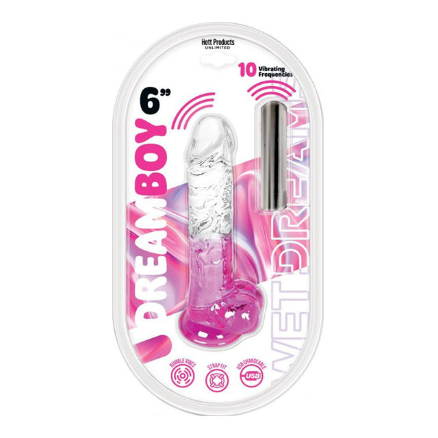 Hott Products Dream Boy 6" Jelly Vibrator – Wet Dreams Magenta