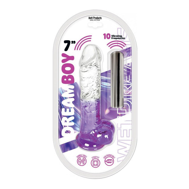 Hott Products Dream Boy 7" Jelly Vibrator – Wet Dreams Lavender