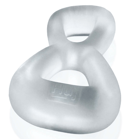 Hünkyjunk BOOMERANG Clear Steam Double-Ring Cock Ring & Nut Tugger