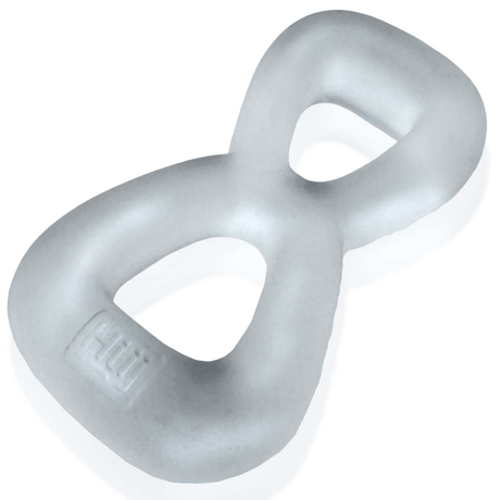 Hünkyjunk BOOMERANG Clear Steam Double-Ring Cock Ring & Nut Tugger