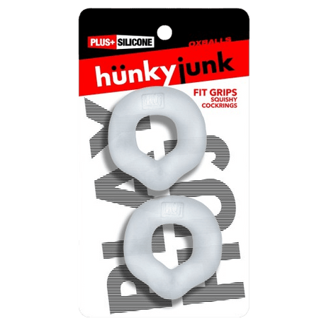 Hünkyjunk FIT GRIPS Clear Ergo-Fit Cock Rings 2-Pack