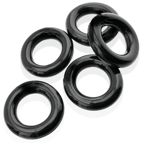 Hünkyjunk JACKER 5-STACK Black Cock Rings 5-Pack