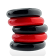 Hünkyjunk JACKER 5-STACK Red/Black Cock Rings 5-Pack