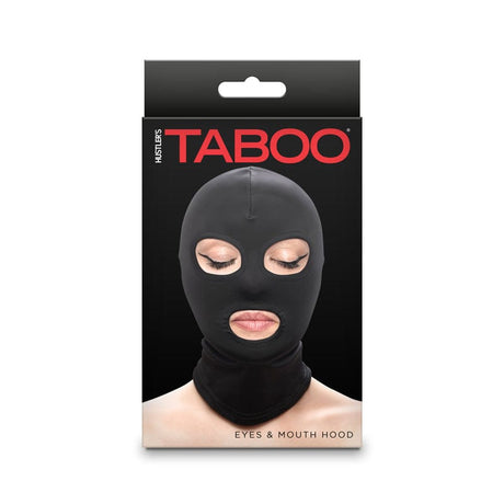 Hustler Taboo - Eyes & Mouth Hood  Black