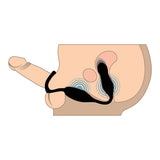 Hyper Thrusting and Vibrating Anal Plug with C-Ring
