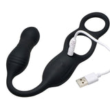 Hyper Thrusting and Vibrating Anal Plug with C-Ring