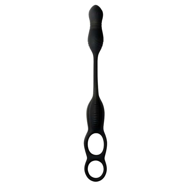 Hyper Thrusting and Vibrating Anal Plug with C-Ring