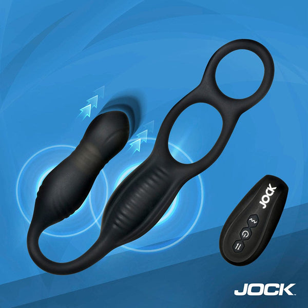 Hyper Thrusting and Vibrating Anal Plug with C-Ring