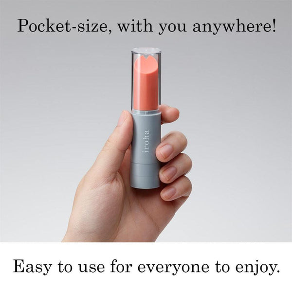 Iroha Stick - Compact Clitoral Vibrator (Coral & Grey)