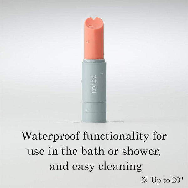 Iroha Stick - Compact Clitoral Vibrator (Coral & Grey)