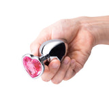 Jewel Heart Metal Butt Plug Training Set