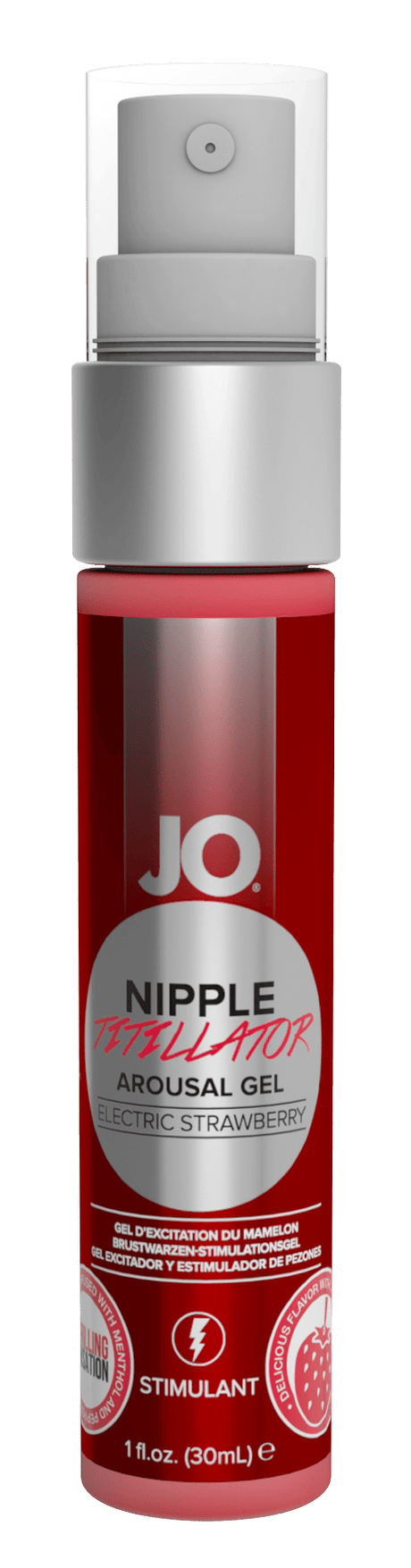 JO Nipple Titillator - Strawberry - Stimulant 1 floz / 30 mL