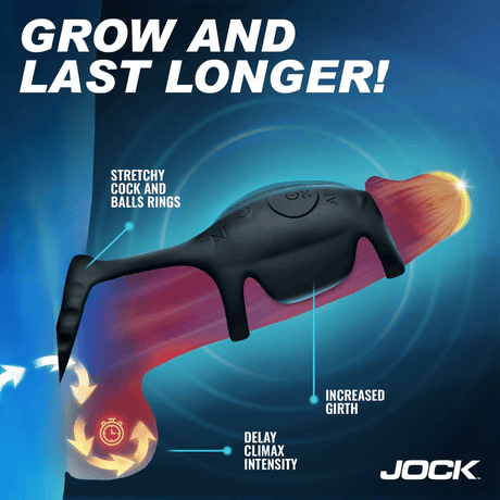 Jock Blitz Vibrating Penis Sleeve C-Ring with Remote